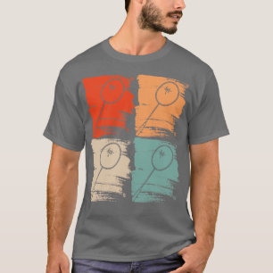 Badminton Racket Badminton Retro T-shirt