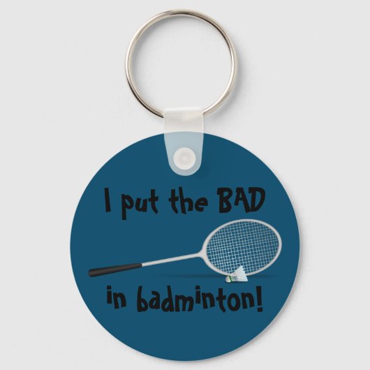 Badminton Racket en Birdie Sleutelhanger (Voorkant)