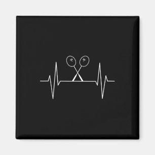 Badminton Racket Heartbeat Badminton Player, Geslo Magneet