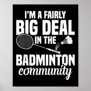 Badminton Racket Shuttle Een vrij grote Badminton Poster