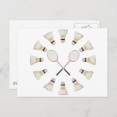 Badminton Rackets Briefkaart (Voorkant / Achterkant)