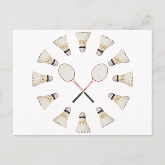 Badminton Rackets Briefkaart (Voorkant)
