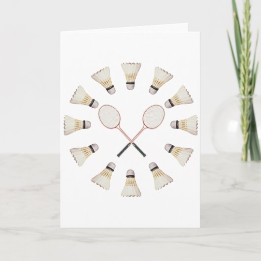 Badminton Rackets Kaart (Voorkant)
