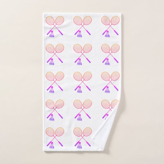 Badminton Rackets Shuttlecock Birdie Pattern Handdoek (Handdoek)