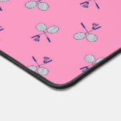 Badminton Racquet Patroon Roze Bureaumat (Hoek)