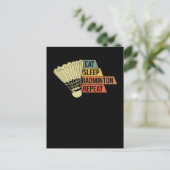 Badminton Retro  Briefkaart (Staand voorkant)