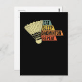 Badminton Retro  Briefkaart (Voorkant / Achterkant)
