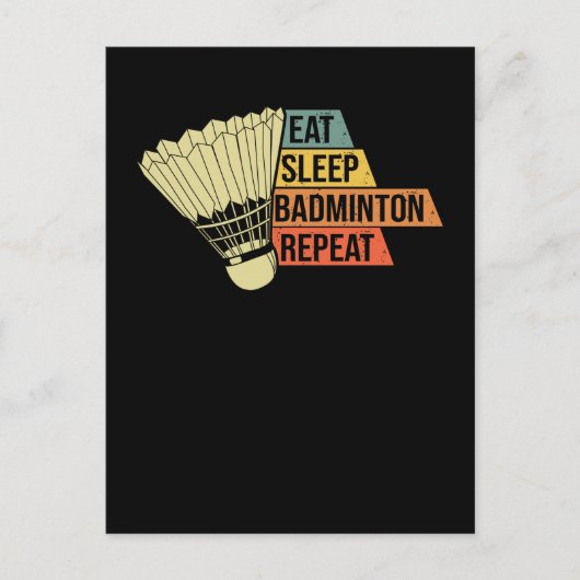 Badminton Retro  Briefkaart (Voorkant)