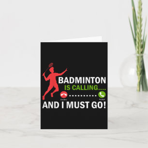 Badminton Roept En Ik Moet Gaan Badmintonspeler Kaart