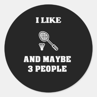 Badminton Ronde Sticker