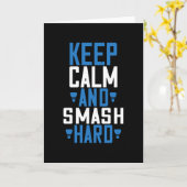 Badminton - rustig houden en hard slaan kaart (Gele Bloem)