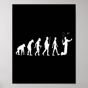 Badminton Shirt Badminton Evolutie van Badminton T Poster