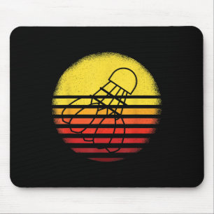 Badminton Shirt Sunset Retro Badminton Pla Muismat