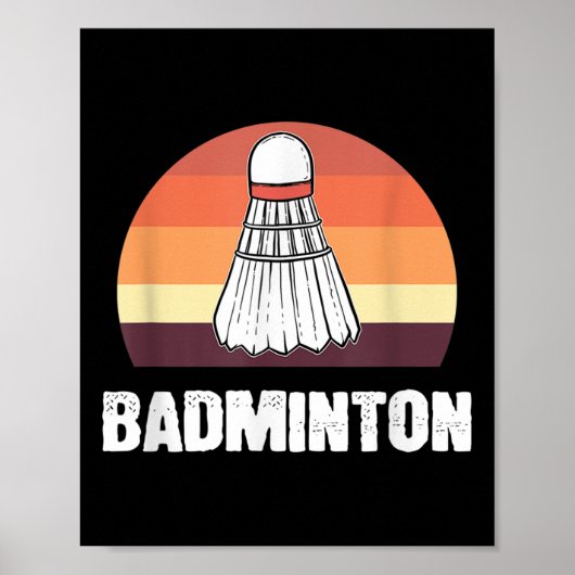 Badminton Shuttle Badminton Player  Poster (Voorkant)