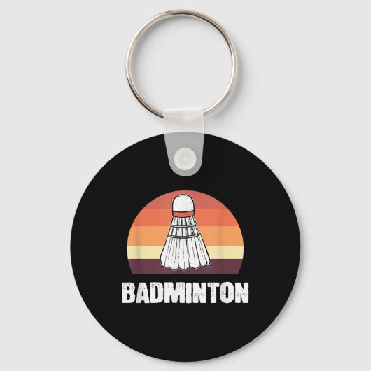 Badminton Shuttle Badminton Player Sleutelhanger (Voorkant)