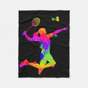 Badminton Shuttle, Badminton speler, Meisjes, Vrou Fleece Deken