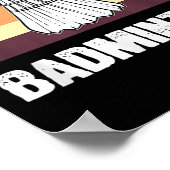 Badminton Shuttle Badmintonspeler Poster (Hoek)