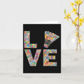 Badminton Shuttle Ball Love Flowers Kaart (Gele Bloem)