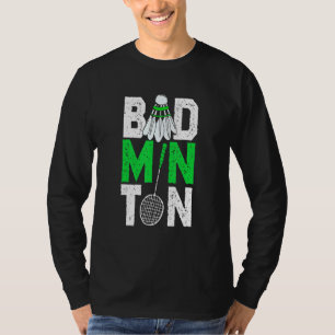 Badminton Shuttle Cock Racket Badminton Speler T-shirt