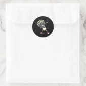 Badminton Shuttle Dansen Ronde Sticker (Tas)