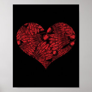 Badminton Shuttle Heart Poster