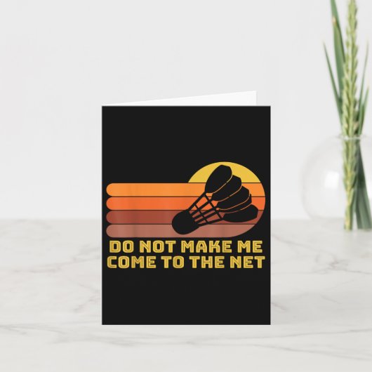 Badminton Shuttle Kaart (Voorkant)