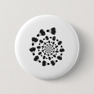 Badminton Shuttle Love Team Player Coach Ronde Button 5,7 Cm
