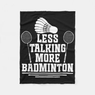 Badminton Shuttle Minder Pratende Badmintonspeler Fleece Deken
