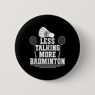 Badminton Shuttle Minder Pratende Badmintonspeler Ronde Button 5,7 Cm