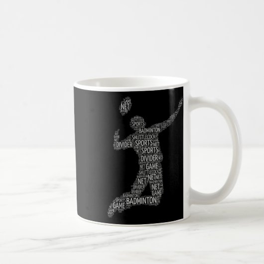Badminton Shuttle Player Koffiemok (Rechts)