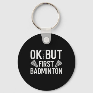 Badminton Shuttle Racket Badminton Speler 2 Sleutelhanger