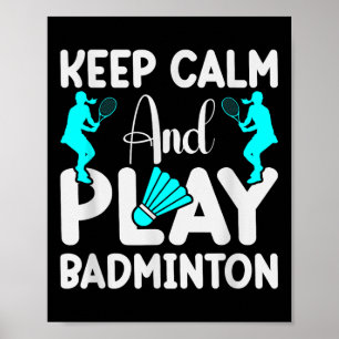 Badminton Shuttle Racket Badminton Speler 3  Poster