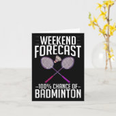 Badminton Shuttle Racket Birdie Speler  Kaart (Gele Bloem)