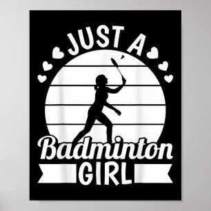 Badminton Shuttle Racket Racket - Gewoon een Badmi Poster