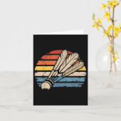 Badminton Shuttle Sunset Distressed Funny Shuttle  Kaart (Gele Bloem)