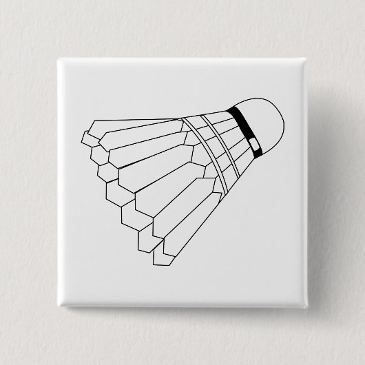 Badminton Shuttle Vierkante Button 5,1 Cm (Voorkant)