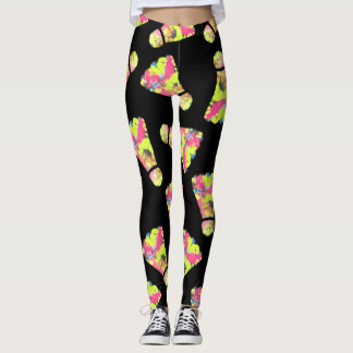 Badminton Shuttlecock Art Kleurrijk patroon cadeau Leggings
