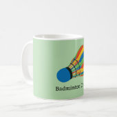 Badminton Shuttlecock Design Coffee Mok (Voorkant links)