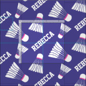 Badminton shuttlecock filles nom tissu motif (Carreau)