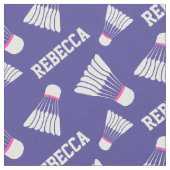Badminton shuttlecock filles nom tissu motif (Fermer)