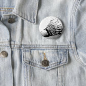 Badminton shuttlecock knoppen ronde button 5,7 cm (In situ)