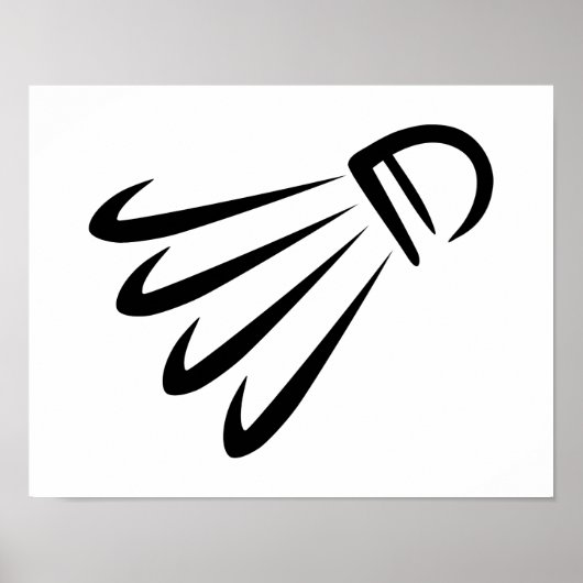 Badminton shuttlecock poster (Voorkant)