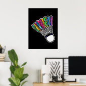 Badminton Shuttlecock Poster (Thuiskantoor)