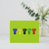 badminton shuttlecocks briefkaart (Staand voorkant)