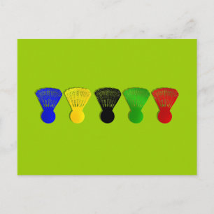 badminton shuttlecocks briefkaart