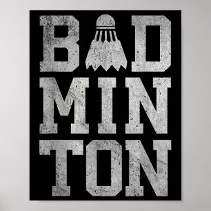 Badminton Shuttles Badmintonspelers En Liefhebbers Poster