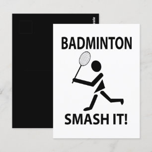 Badminton Smash It Sport Badminton Briefkaart