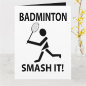 Badminton Smash It Sporter Badminton Kaart (Gele Bloem)
