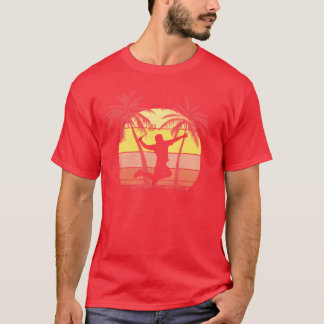 Badminton Smash Speler Zomer Zonsondergang 80s Pal T-shirt
