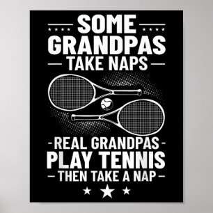 Badminton Sommige Opa's Slaapjes Echt Opa's Pl Poster